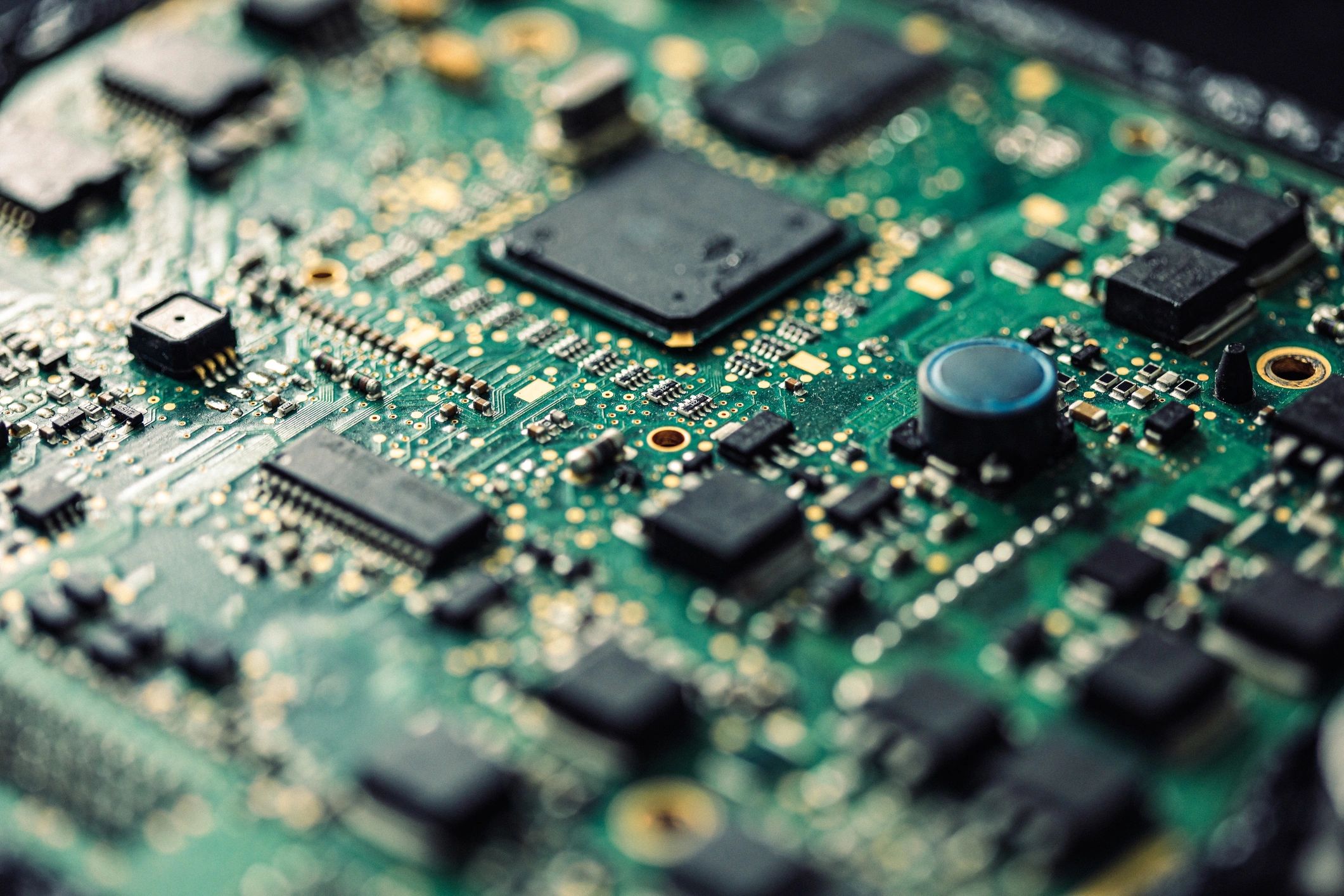 Technician repairing computer electronics